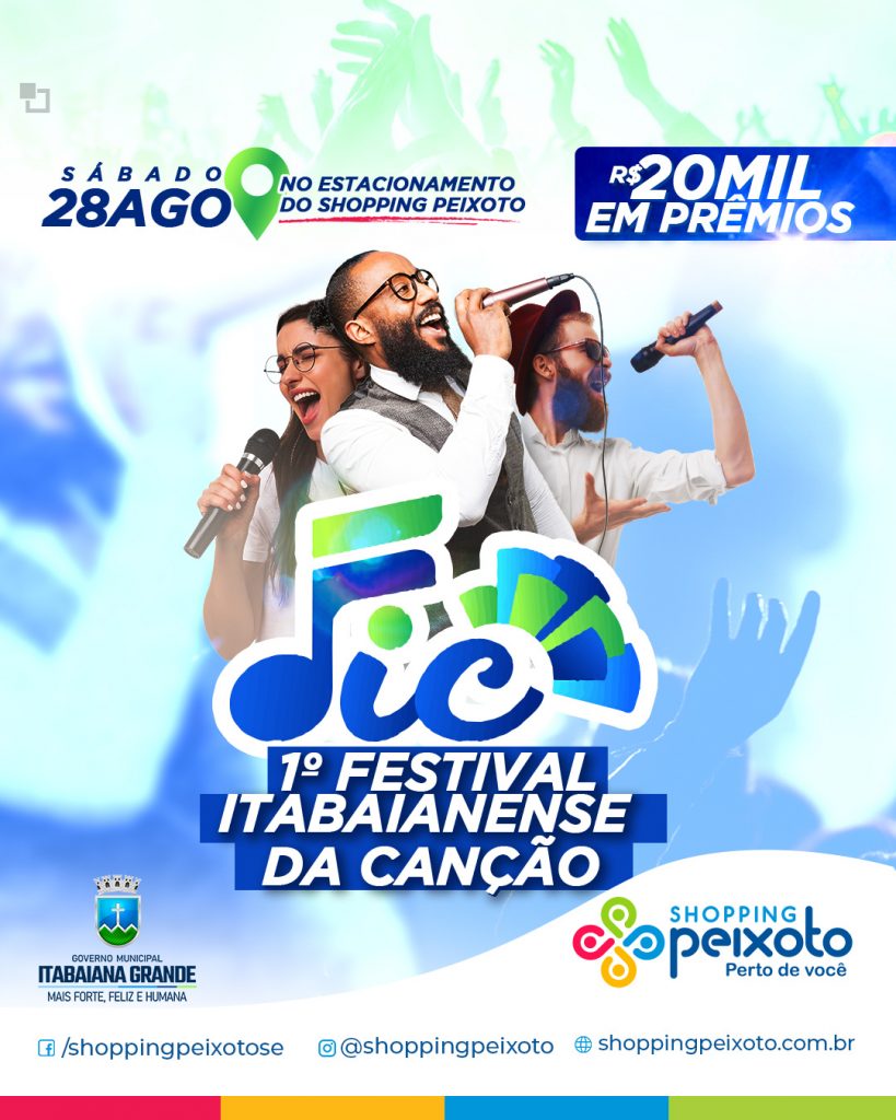 1º Festival Itabaianense da Canção será no Shopping Peixoto