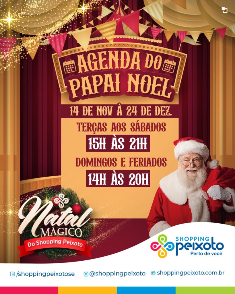 CONFIRA A AGENDA DO PAPAI NOEL 2021