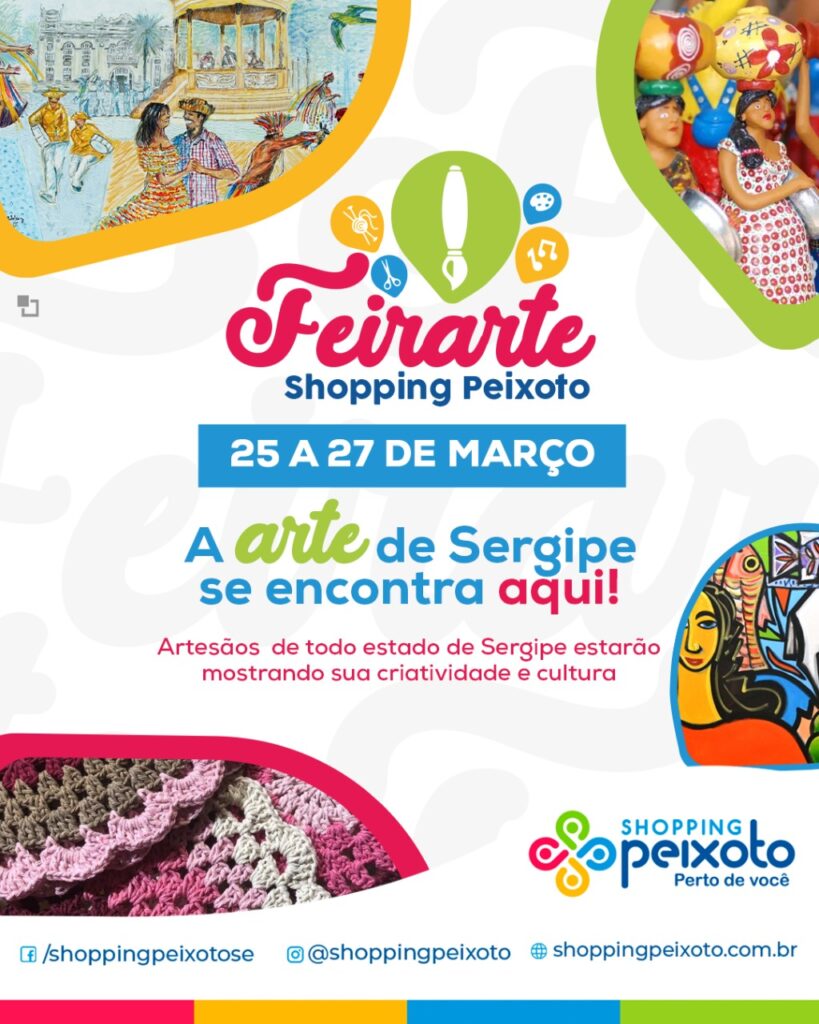 1ª Feirarte será realizada no Shopping Peixoto em março.