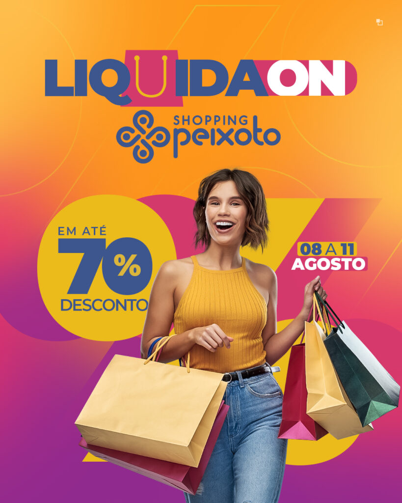 🛍️✨ Liquida On está chegando no Shopping Peixoto!