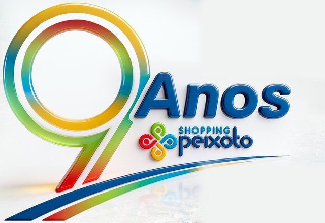 Selo comemorativo de 9 anos do Shopping Peixoto